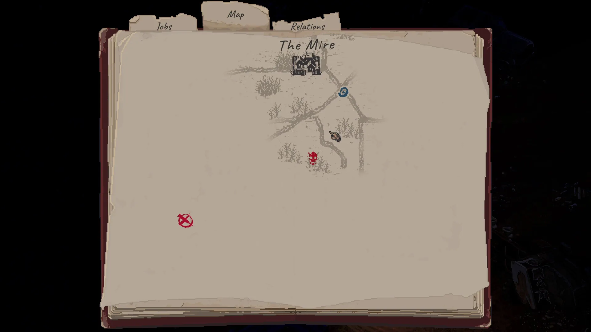 Scavland merchants trading salvage and weapons in Zalesye settlement camp